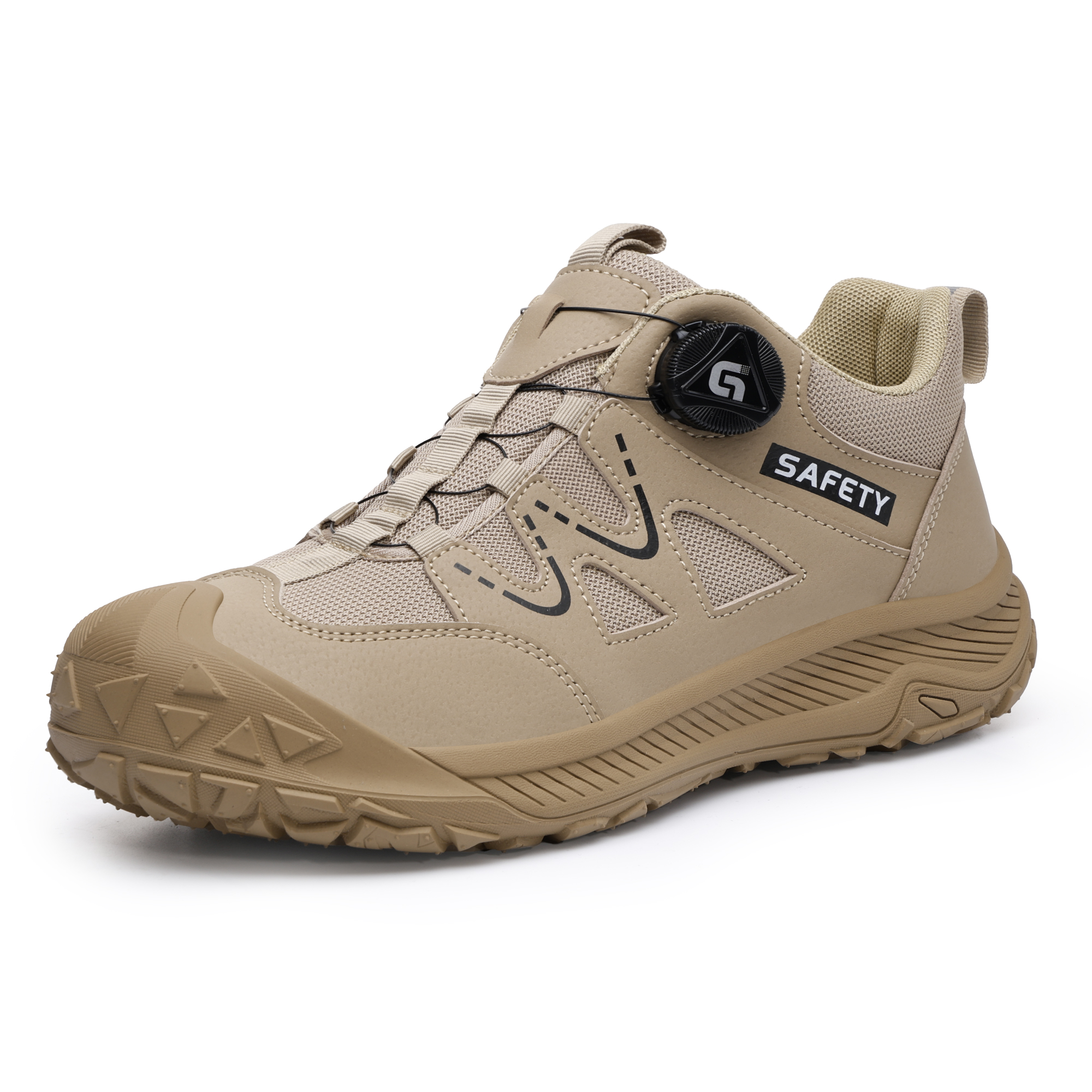 Steel toe safety shoe model from the GUYISA range with protective toe cap and dual density PU outsole
