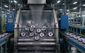 Shot blasting application using steel abrasives for rust removal and surface preparation