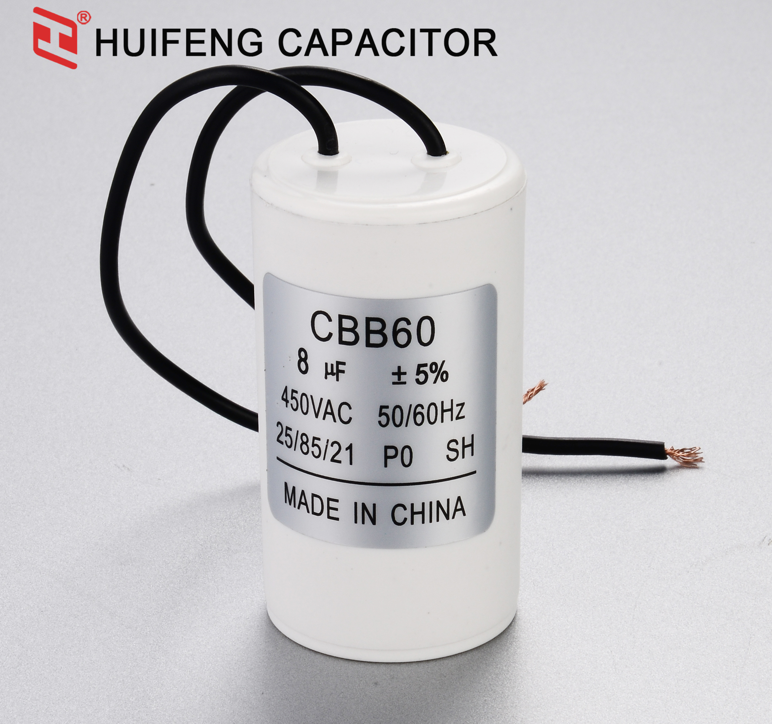 CBB60 Motor run capacitor with wires