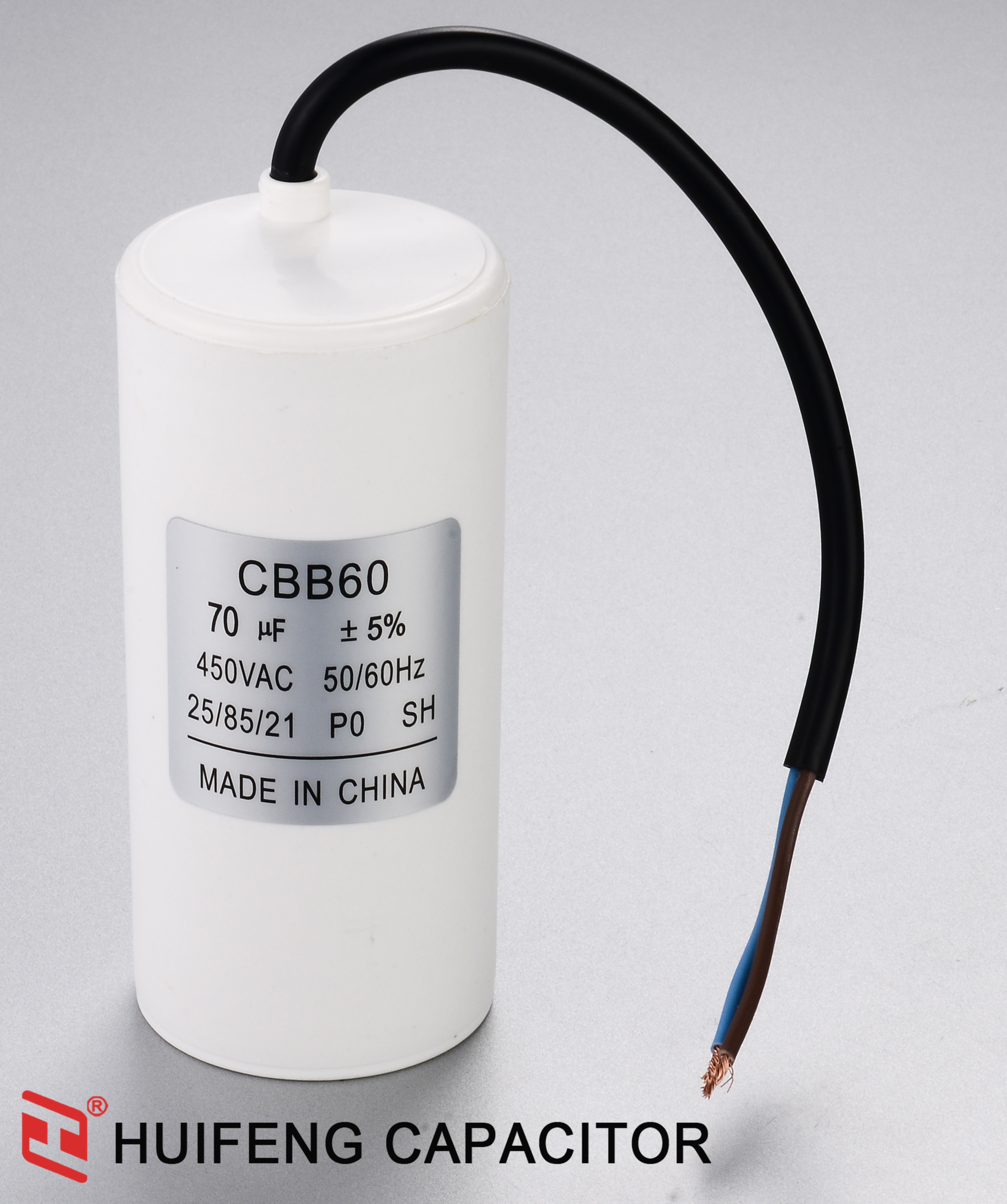 CBB60 Motor run capacitor with wires
