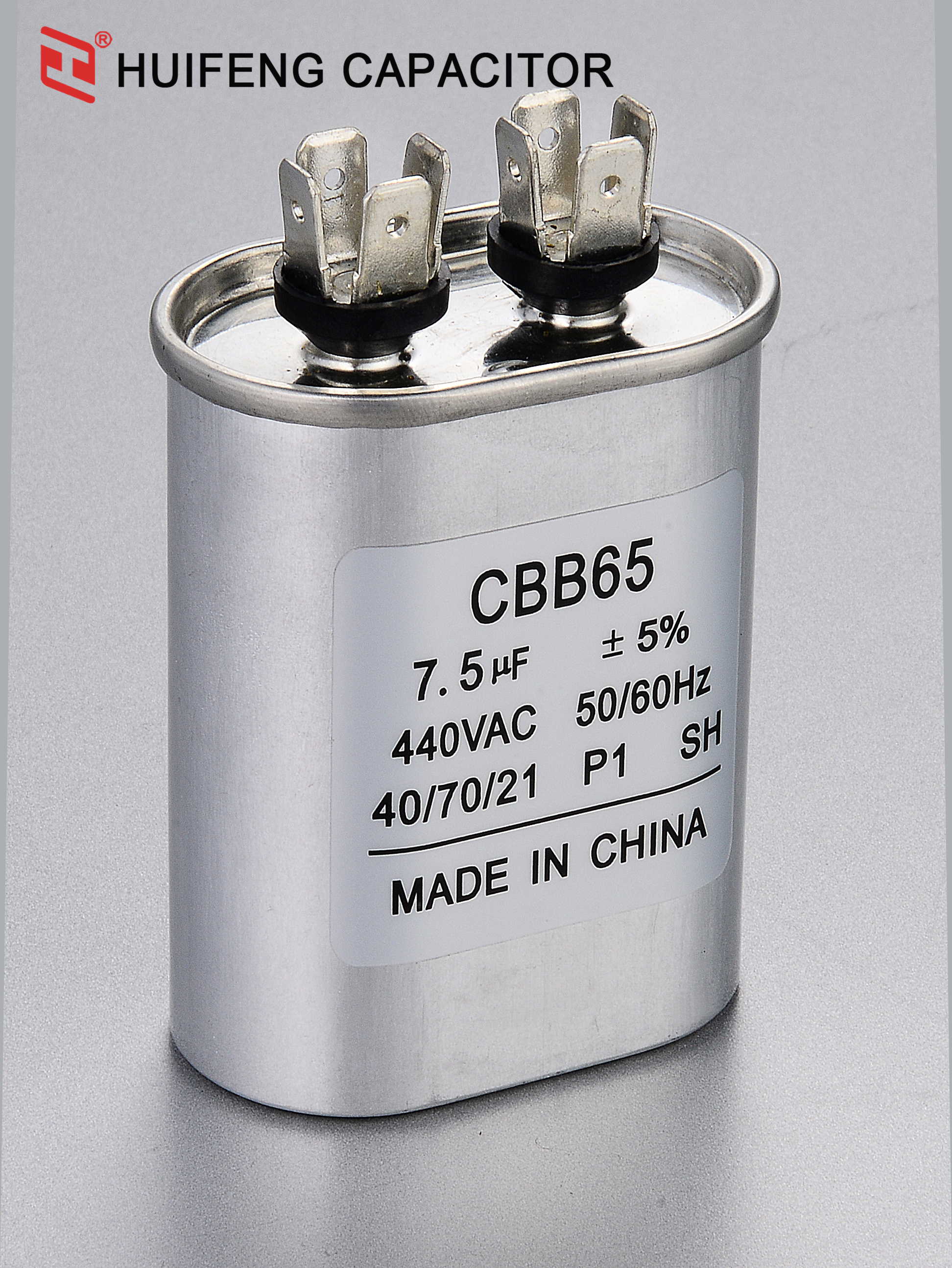 CBB65 Air conditioning oval shell capacitor 4+4