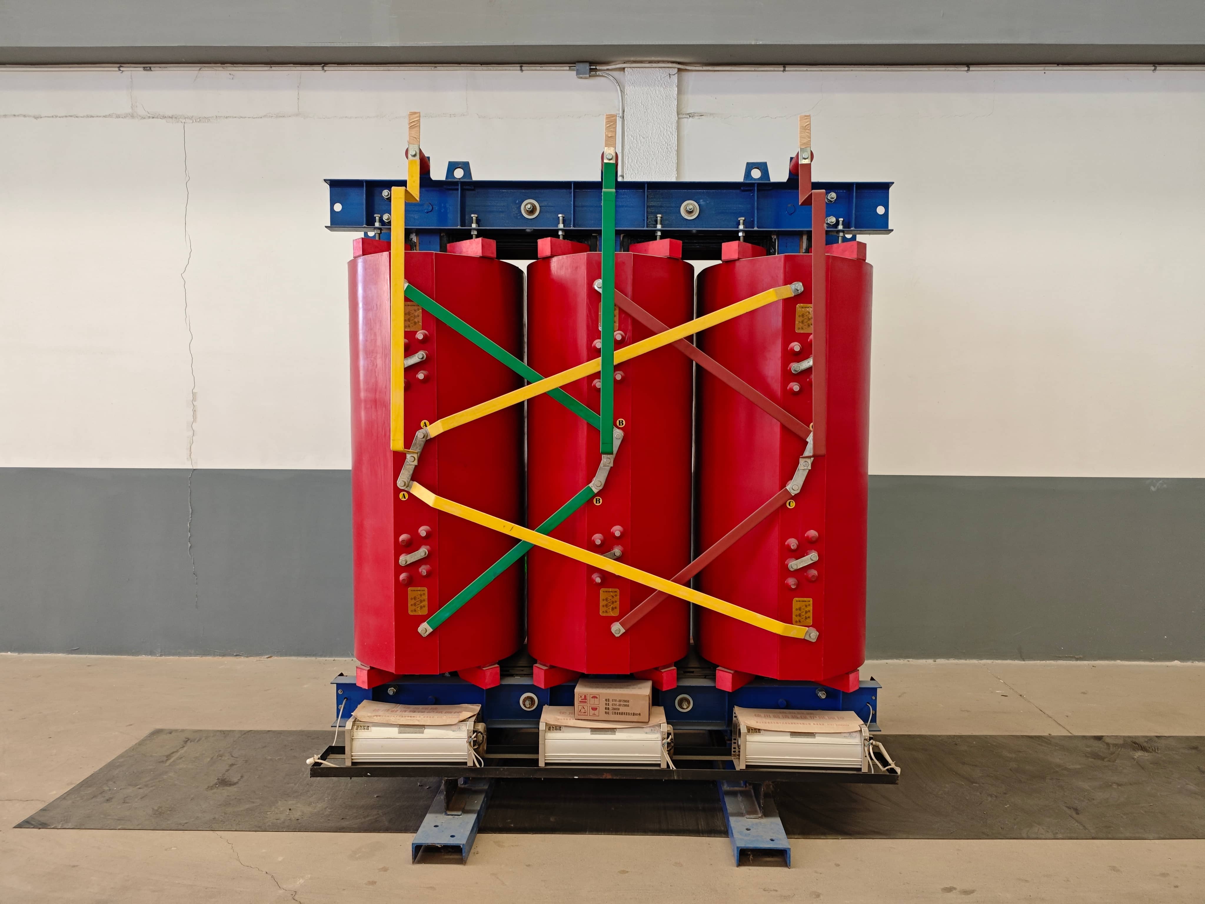 Finished dry-type power distribution transformer manufactured by Milestone Electrical for industrial electrical systems and commercial power networks. Dry-type transformers are available for different voltage and capacity requirements, with project-specific configurations for electrical distribution, equipment power supply, and OEM applications.