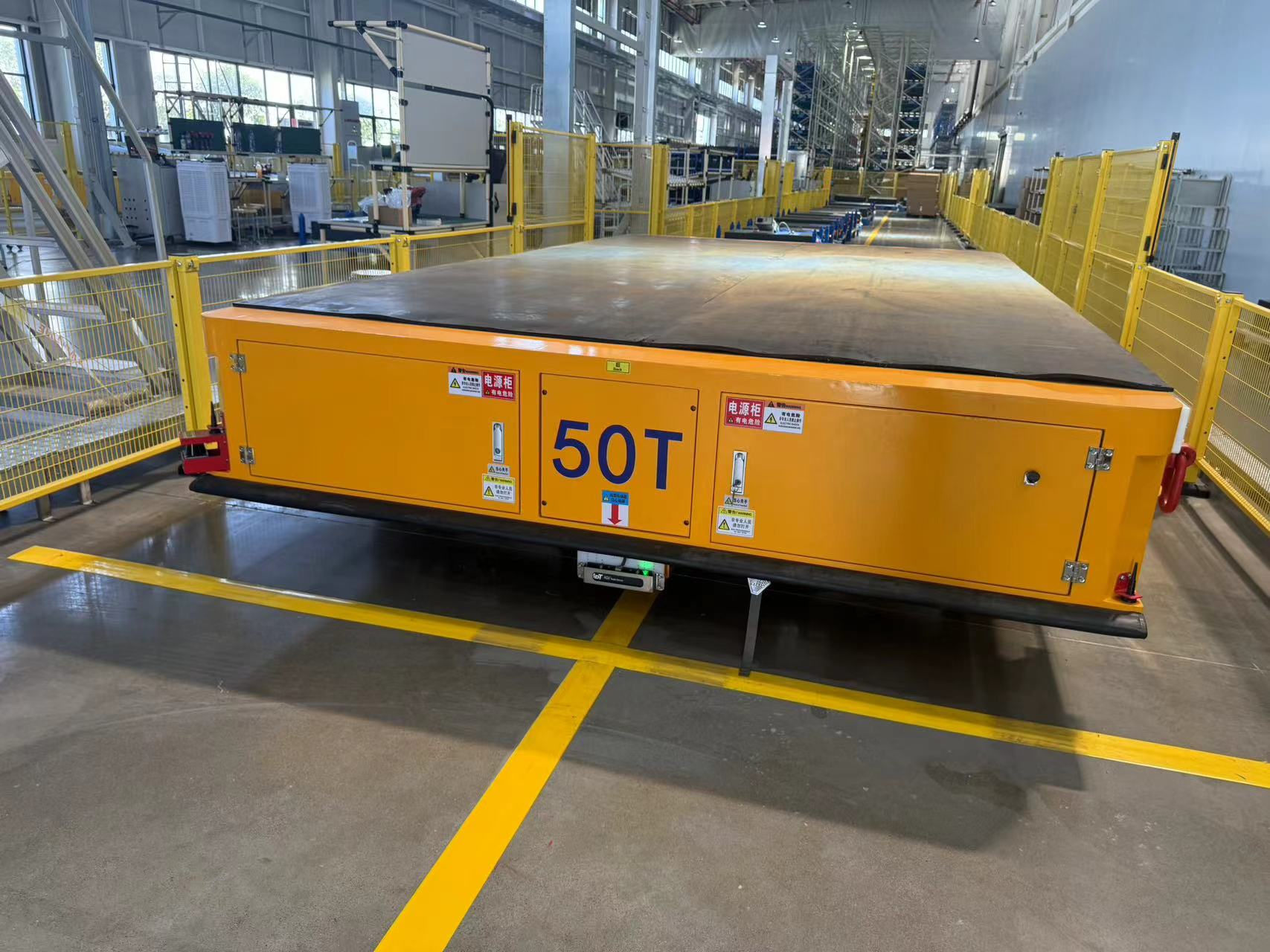 Heavy load AGV application in energy storage handling