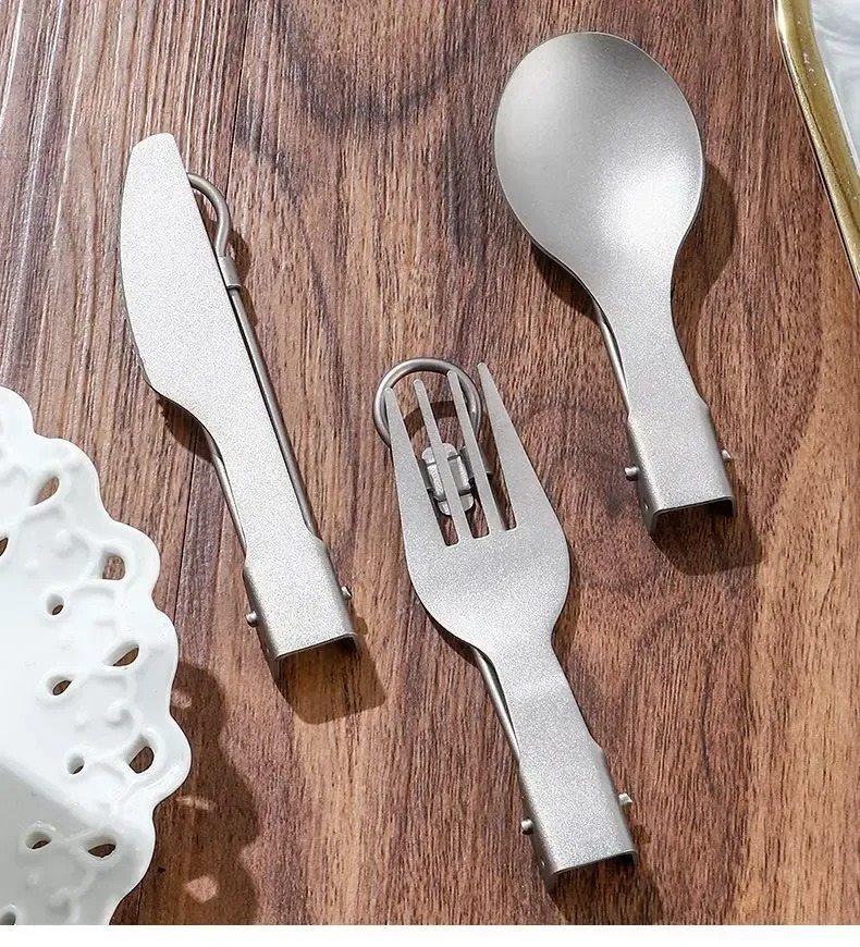 Folding Titanium Chopsticks and Cutlery Set