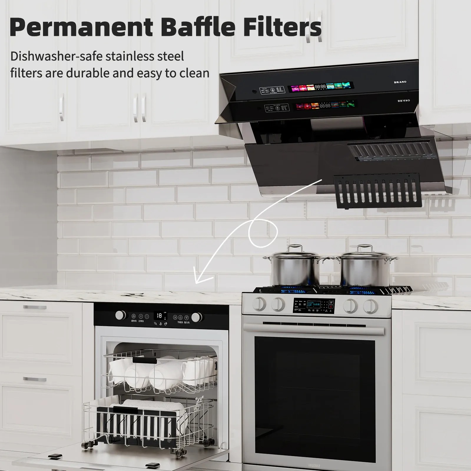 Smart Wall Mount Range Hood