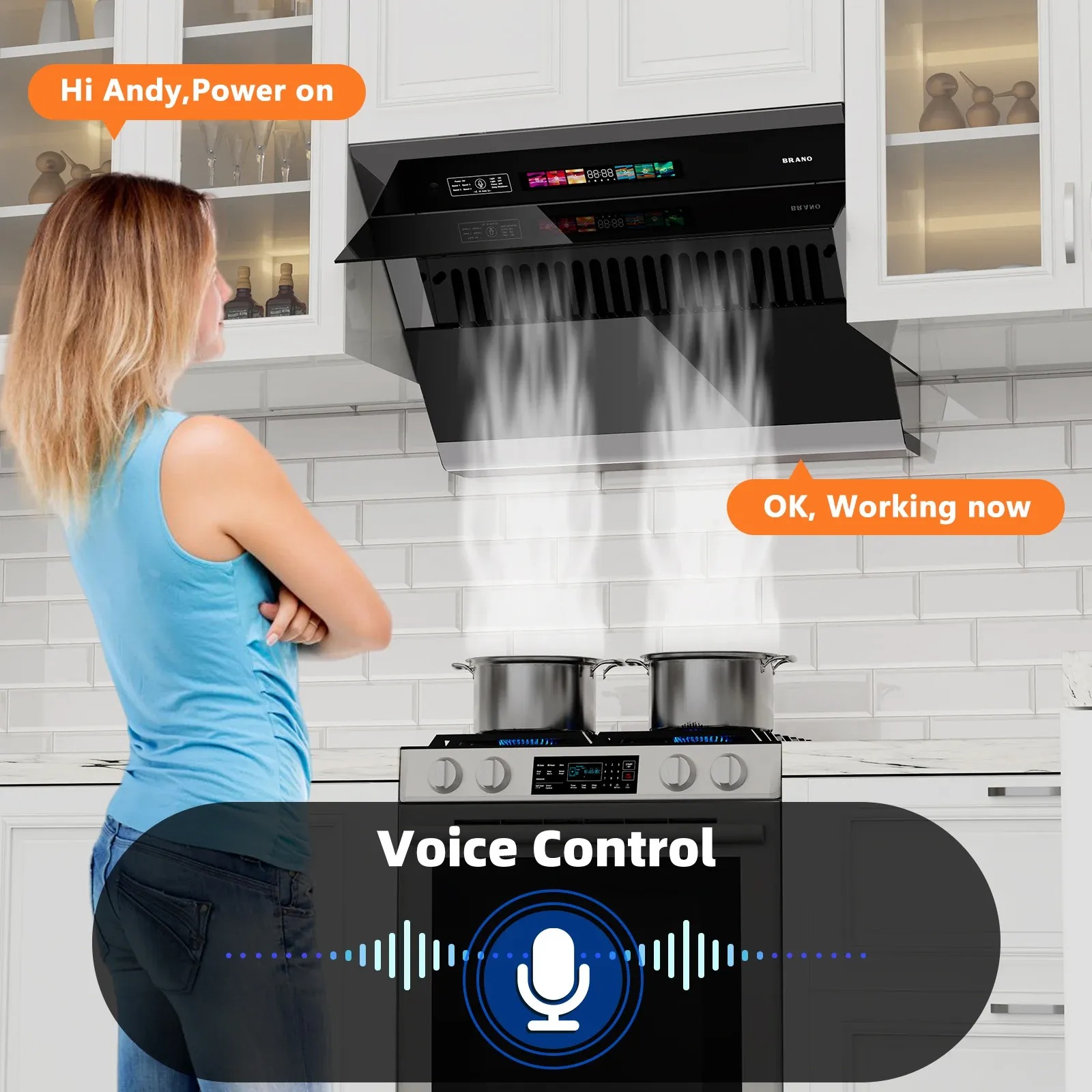 Smart Wall Mount Range Hood