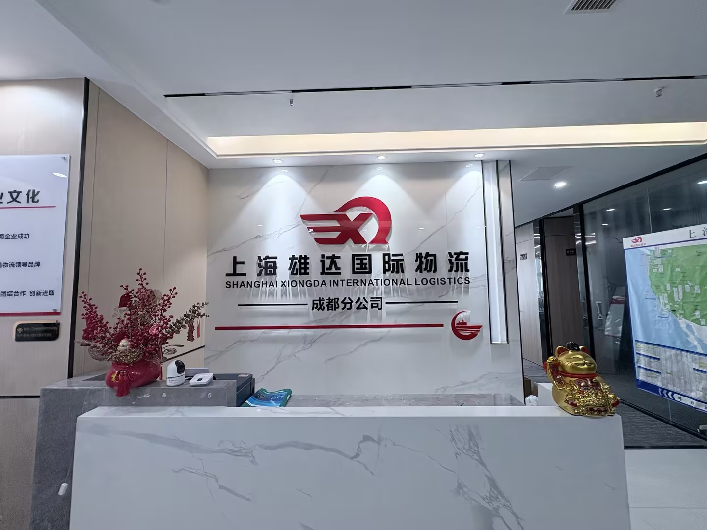 Chengdu origin hub within a China to USA freight forwarding network