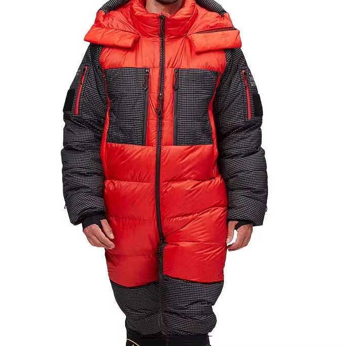 High Quality Custom Cotton Down Goose Men Ski Suit One Piece Ski Suit for Men