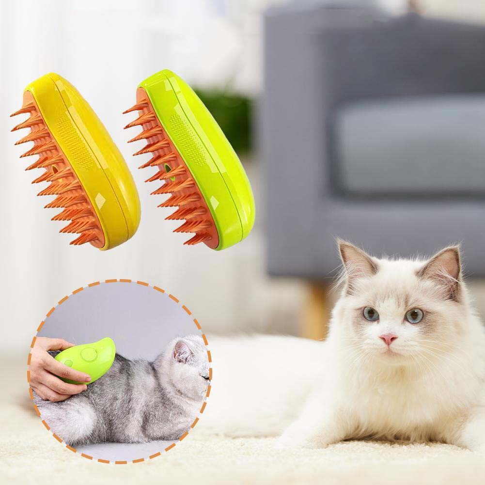 pet brush with water steam