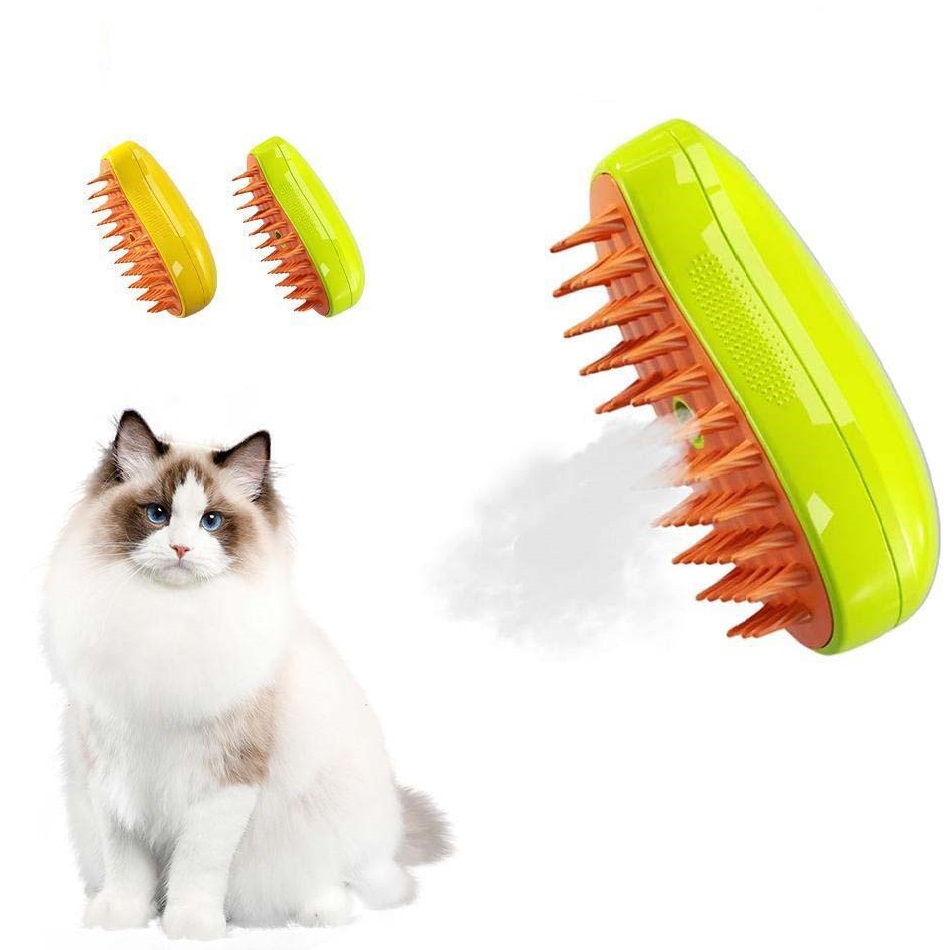 Handheld Hair Steamer with Pet Spray Massage Comb for Removing Tangled and Loose Hair for Cats and Dogs