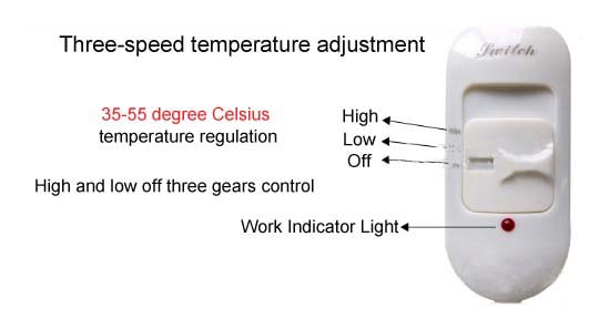 3-Gear Temperature Adjustable Electric Heating Pad