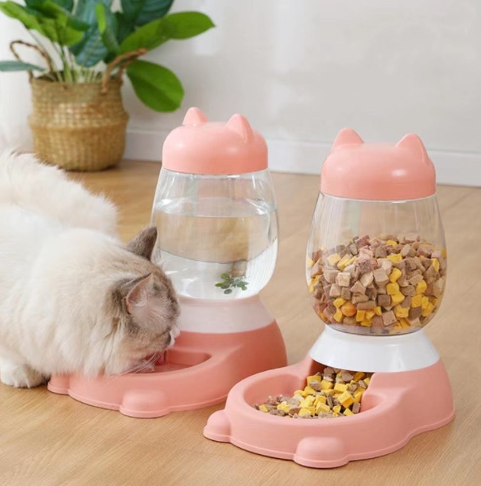 gravity pet food feeder and water dispensers