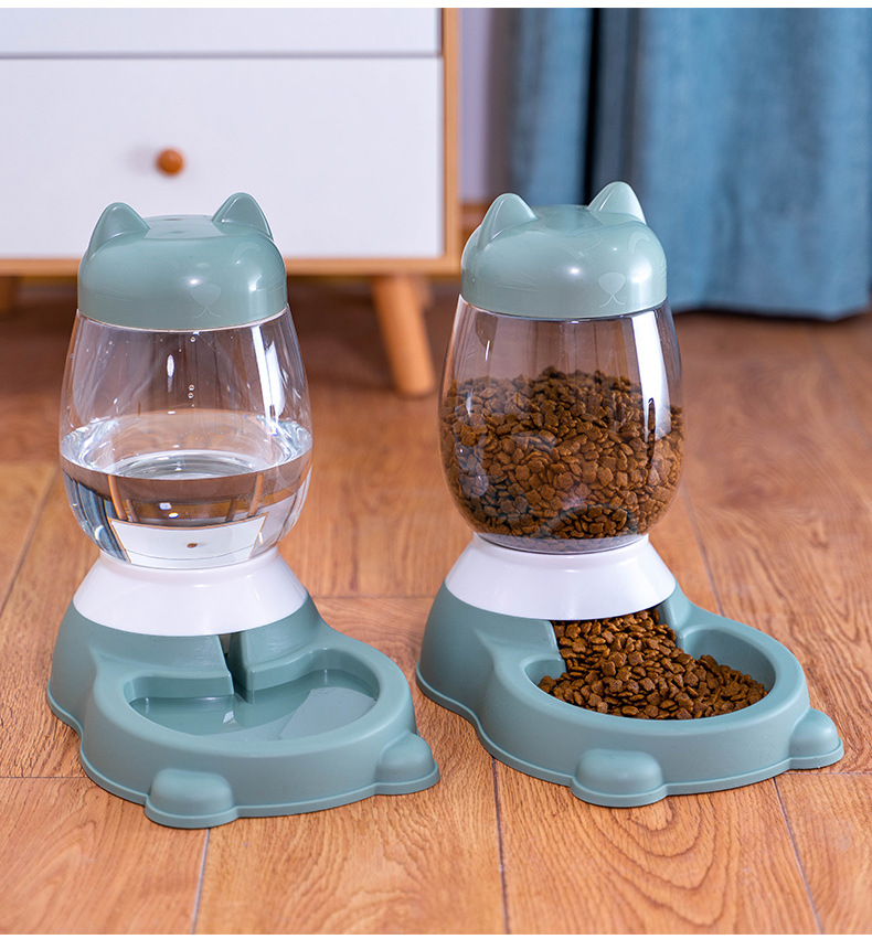 透明宠物食品储罐防滑自喂食碗饮水机