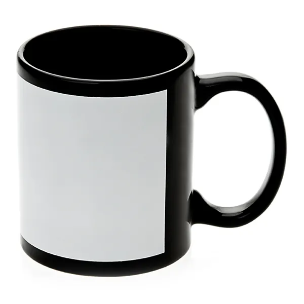 sublimation blank 11oz mug with patch black
