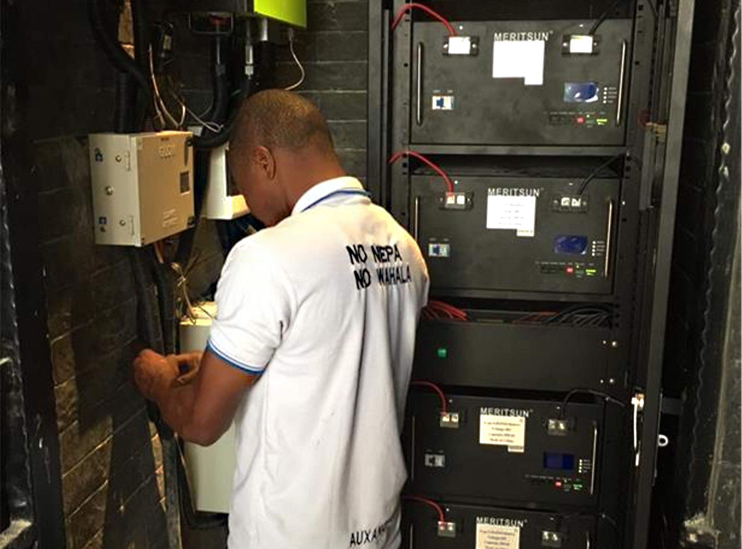 MERITSUN 40kWh LIFEPO4 BATTERY FOR HYBRID SOLAR SYSTEM IN NIGERIA