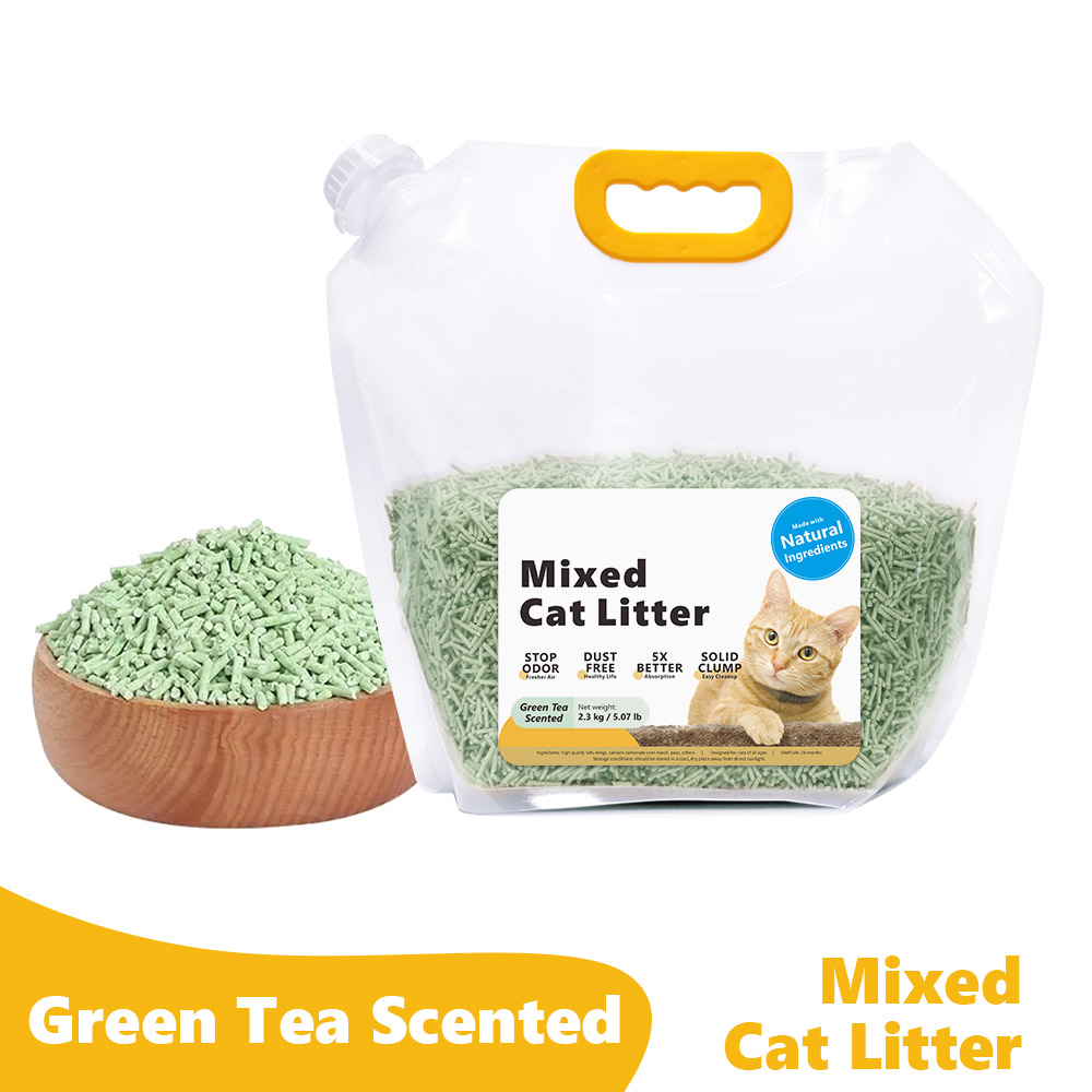 Green tea scented cat litter