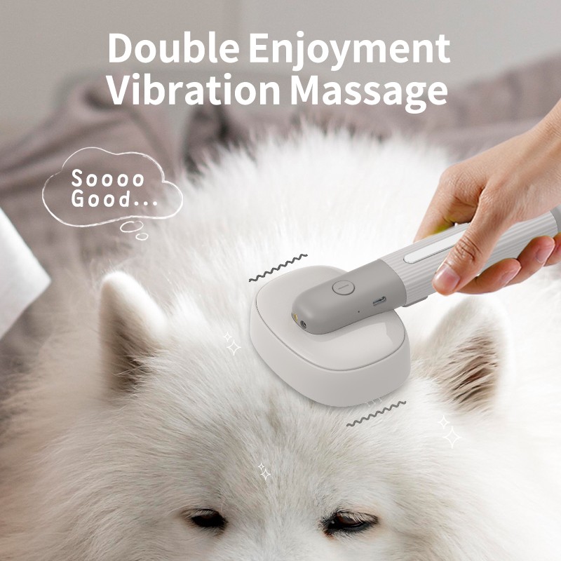 Massaging Pet Brush with Vibration Massager